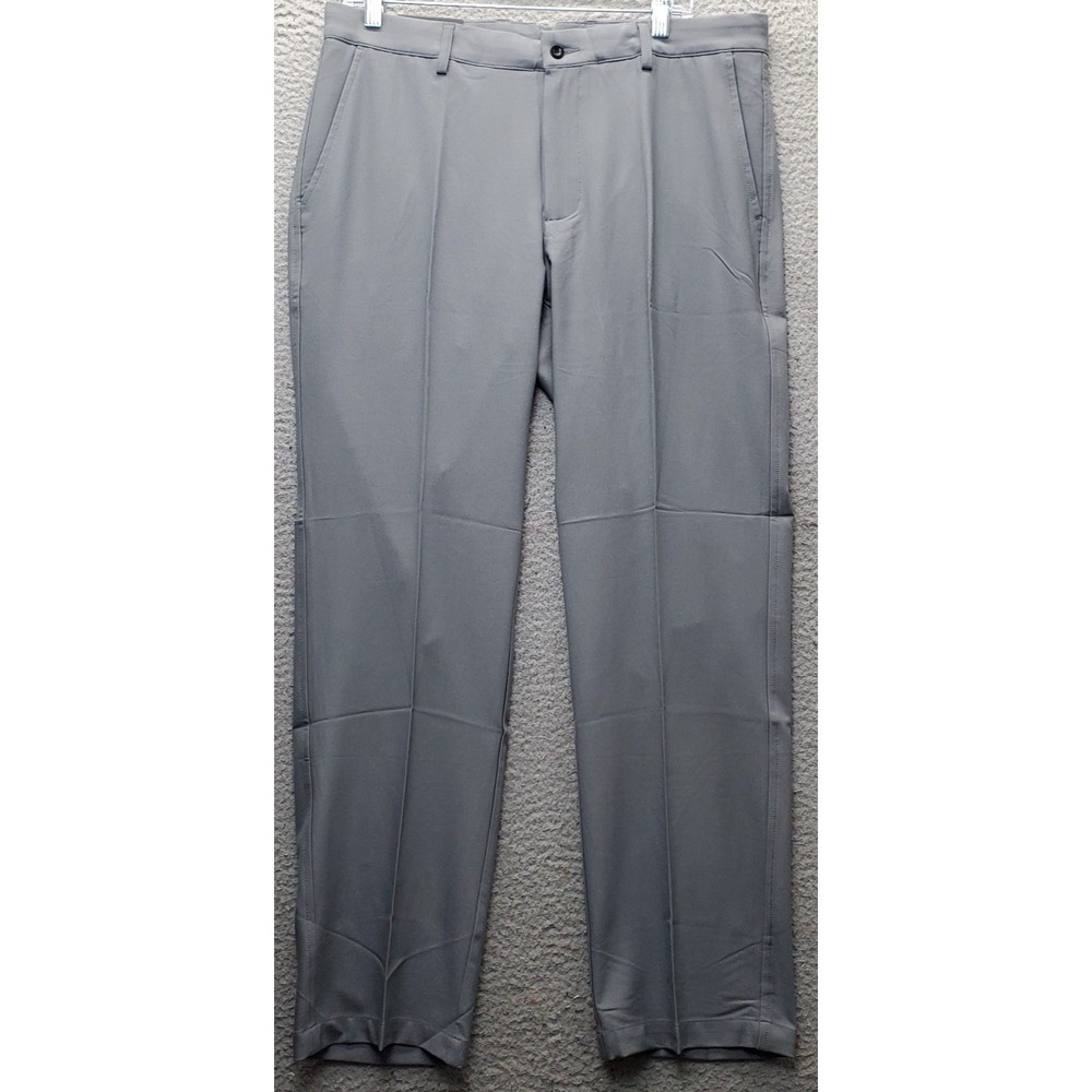Dunning Golf Chino Pants Men 34/30 Gray Performance Stretch Quick Dry Flat Front
